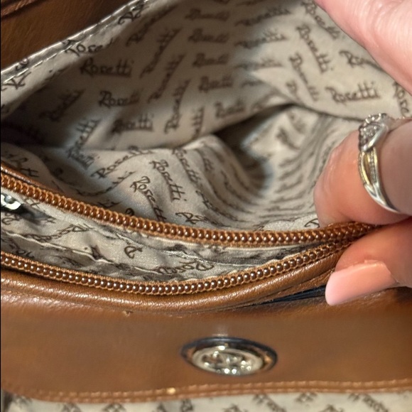 Brown Leather Crossbody Bag Rossetti - Picture 5 of 9